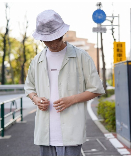 JUNRED（ジュンレッド）の「バンブーブレンドオープンカラーシャツ（シャツ/ブラウス・メンズ・ベージュ/パープル/ブルー・S/M/L）」の18枚目の写真