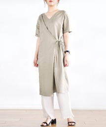 Ambre Neige | リネンカシュクールワンピース／【WEB/EC限定商品】(ワンピース)