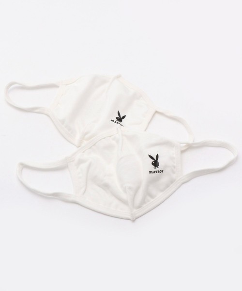 FREAK'S STORE(フリークスストア)の「PlayBoy / プレイボーイ ロゴマスク 2SET(マスク・メンズ・ホワイト/ブラック・フリ-)」の1枚目の写真