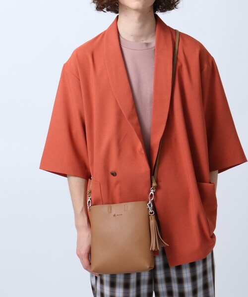 tk.TAKEO KIKUCHI（ティーケータケオキクチ）の「スクエアポシェット/ショルダーバッグ（ショルダーバッグ・メンズ・ブラック/キャメル/ライトグリーン/ライトブルー/ブラック系3・00）」の5枚目の写真