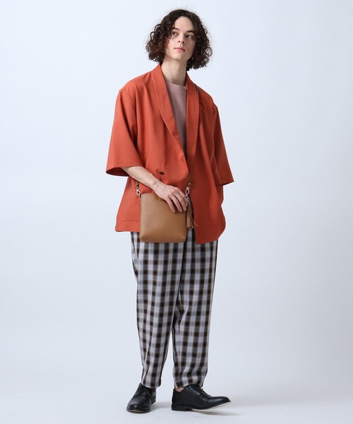 tk.TAKEO KIKUCHI（ティーケータケオキクチ）の「スクエアポシェット/ショルダーバッグ（ショルダーバッグ・メンズ・ブラック/キャメル/ライトグリーン/ライトブルー/ブラック系3・00）」の13枚目の写真