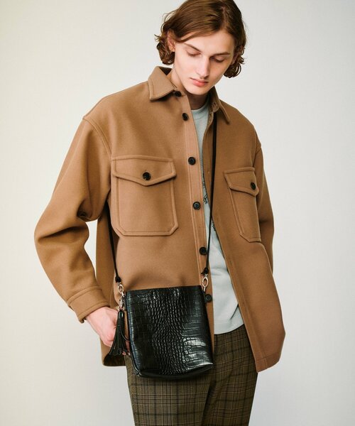 tk.TAKEO KIKUCHI（ティーケータケオキクチ）の「スクエアポシェット/ショルダーバッグ（ショルダーバッグ・メンズ・ブラック/キャメル/ライトグリーン/ライトブルー/ブラック系3・00）」の16枚目の写真