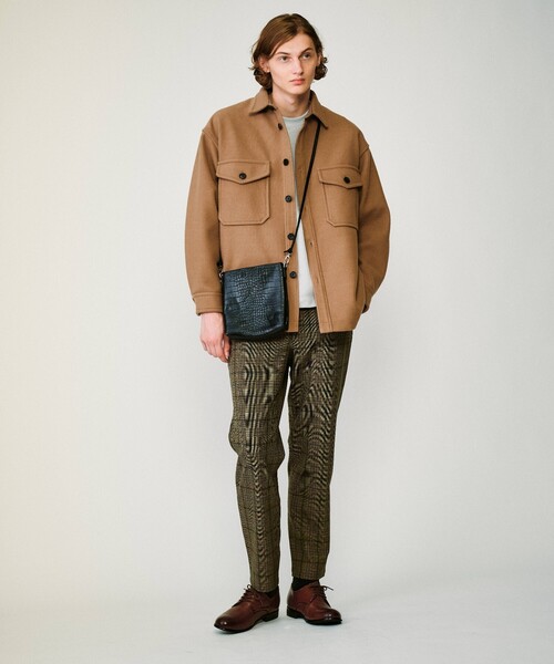 tk.TAKEO KIKUCHI（ティーケータケオキクチ）の「スクエアポシェット/ショルダーバッグ（ショルダーバッグ・メンズ・ブラック/キャメル/ライトグリーン/ライトブルー/ブラック系3・00）」の18枚目の写真