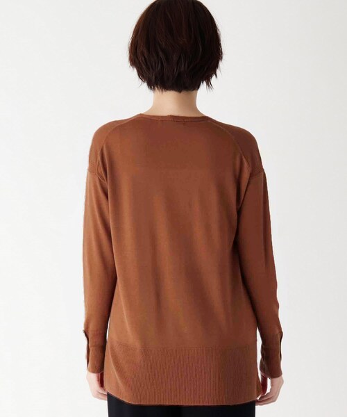 ウールvネックステップドヘムニット ニット セーター Orchidea オーキディア のファッション トップス セール ニット セーター Liza リザ