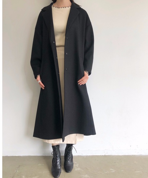flowriri(フロウリリ)の「flowriri オーバーサイズチェスターコート(チェスターコート・レディース・アイボリー/ブラック/モカ・FREE)」の17枚目の写真