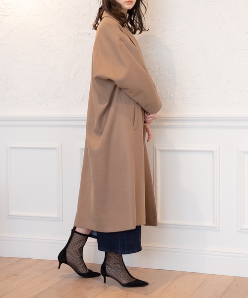 flowriri(フロウリリ)の「flowriri オーバーサイズチェスターコート(チェスターコート・レディース・アイボリー/ブラック/モカ・FREE)」の20枚目の写真