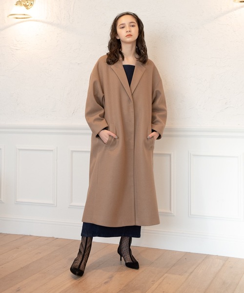 flowriri(フロウリリ)の「flowriri オーバーサイズチェスターコート(チェスターコート・レディース・アイボリー/ブラック/モカ・FREE)」の19枚目の写真