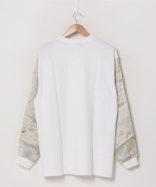 MAISON SPECIAL（メゾンスペシャル）の「【COLLABORATION ITEM】ideas and PAINTING/アイデアズアンドペインティング オーバーサイズペイントスリーブロングカットソー（Tシャツ/カットソー・メンズ・ブラック/オフホワイト・44/46）」の3枚目の写真