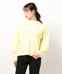 INTERPLANET | ミラノリブ袖口パール釦プルオーバー(ニット/セーター)