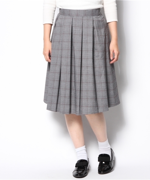 Ray BEAMS（レイビームス）の「Ray BEAMS / グレンチェック　タックスカート（スカート・レディース・ライトグレー/チャコールグレー・0/1）」の22枚目の写真