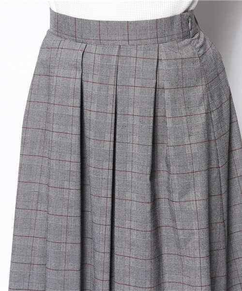 Ray BEAMS（レイビームス）の「Ray BEAMS / グレンチェック　タックスカート（スカート・レディース・ライトグレー/チャコールグレー・0/1）」の5枚目の写真