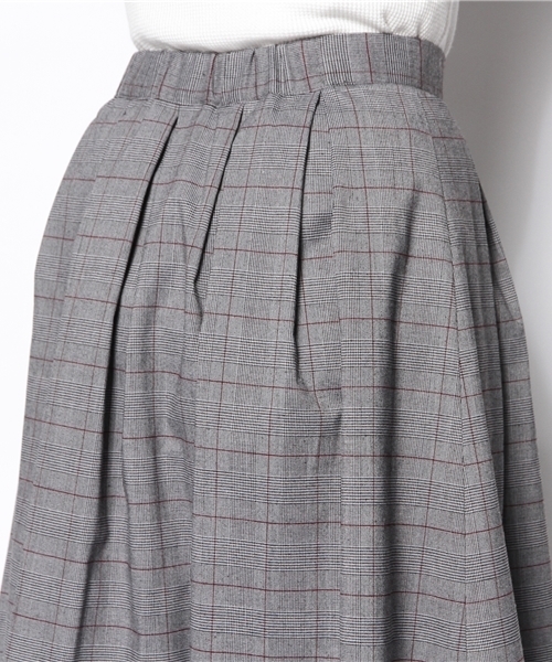 Ray BEAMS（レイビームス）の「Ray BEAMS / グレンチェック　タックスカート（スカート・レディース・ライトグレー/チャコールグレー・0/1）」の6枚目の写真