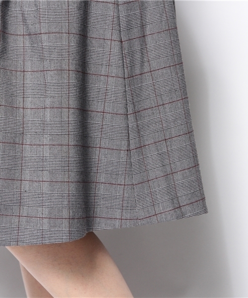 Ray BEAMS（レイビームス）の「Ray BEAMS / グレンチェック　タックスカート（スカート・レディース・ライトグレー/チャコールグレー・0/1）」の7枚目の写真