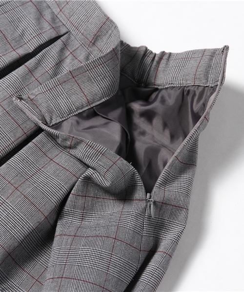 Ray BEAMS（レイビームス）の「Ray BEAMS / グレンチェック　タックスカート（スカート・レディース・ライトグレー/チャコールグレー・0/1）」の16枚目の写真