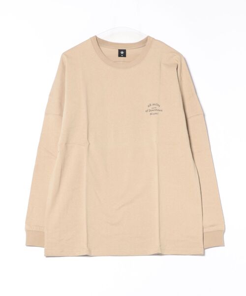 B.I.D.(ビーアイディー)の「バックプリントドルマンスリーブTシャツ(Tシャツ/カットソー・メンズ・ホワイト/ブラック/ベージュ・MEDIUM/LARGE)」の3枚目の写真