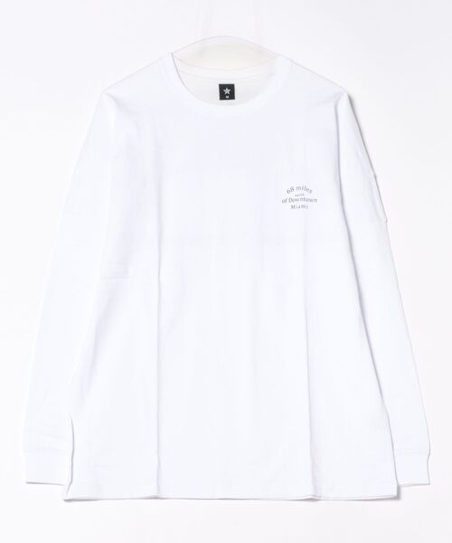B.I.D.(ビーアイディー)の「バックプリントドルマンスリーブTシャツ(Tシャツ/カットソー・メンズ・ホワイト/ブラック/ベージュ・MEDIUM/LARGE)」の1枚目の写真