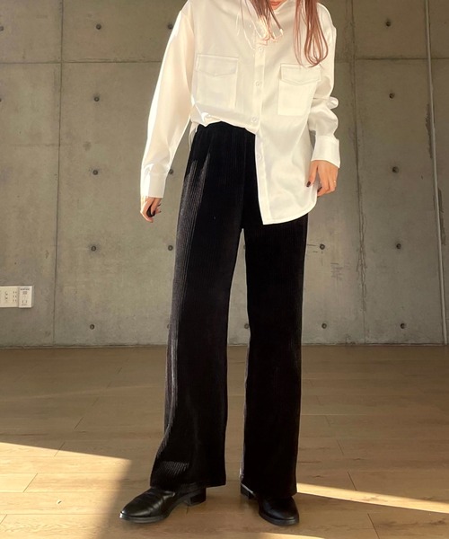 Girly Doll（ガーリードール）の「コーデュロイパンツ（その他パンツ・レディース・ホワイト/ブラック/ダークブルー/グレー/ブラウン/モカ・M/L）」の18枚目の写真