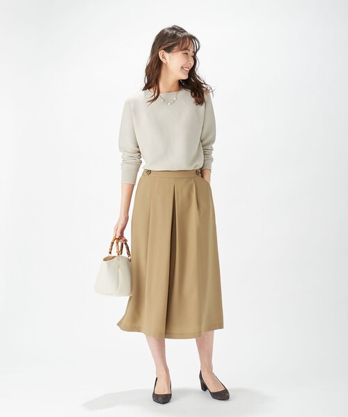 J.PRESS(ジェイプレス)の「【洗える】オーガニックコットン ホールガーメント ニット(ニット/セーター・レディース・ピンク系/サックスブルー系/ライトグリーン系/ネイビー系/ベージュ系/ライラック系・T13)」の12枚目の写真