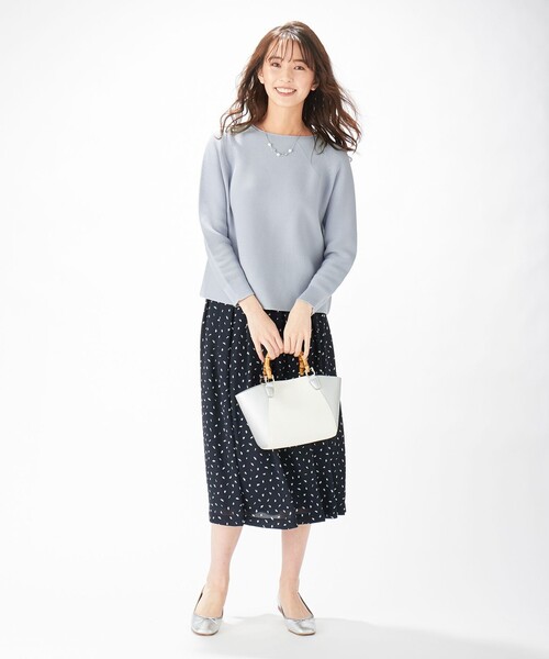 J.PRESS(ジェイプレス)の「【洗える】オーガニックコットン ホールガーメント ニット(ニット/セーター・レディース・ピンク系/サックスブルー系/ライトグリーン系/ネイビー系/ベージュ系/ライラック系・T13)」の14枚目の写真