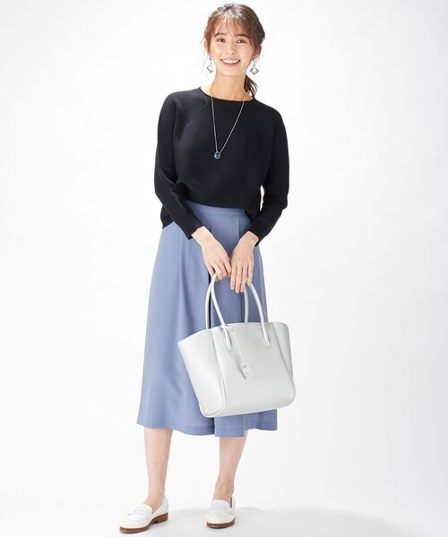 J.PRESS(ジェイプレス)の「【洗える】オーガニックコットン ホールガーメント ニット(ニット/セーター・レディース・ピンク系/サックスブルー系/ライトグリーン系/ネイビー系/ベージュ系/ライラック系・T13)」の15枚目の写真