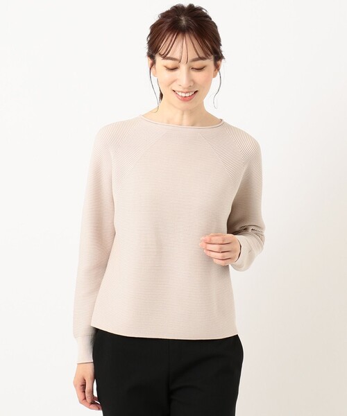 J.PRESS(ジェイプレス)の「【洗える】オーガニックコットン ホールガーメント ニット(ニット/セーター・レディース・ピンク系/サックスブルー系/ライトグリーン系/ネイビー系/ベージュ系/ライラック系・T13)」の17枚目の写真