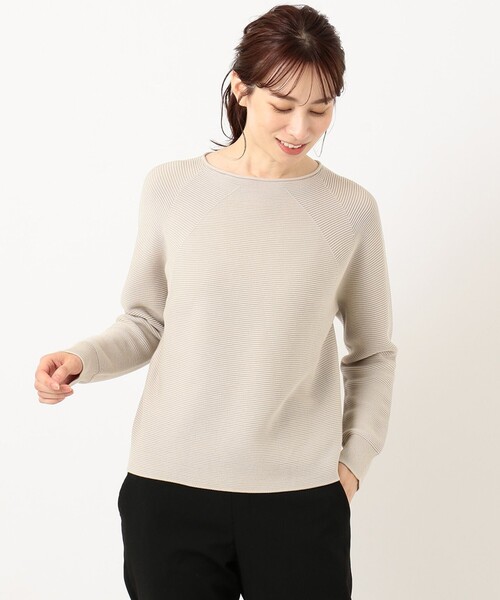 J.PRESS(ジェイプレス)の「【洗える】オーガニックコットン ホールガーメント ニット(ニット/セーター・レディース・ピンク系/サックスブルー系/ライトグリーン系/ネイビー系/ベージュ系/ライラック系・T13)」の18枚目の写真