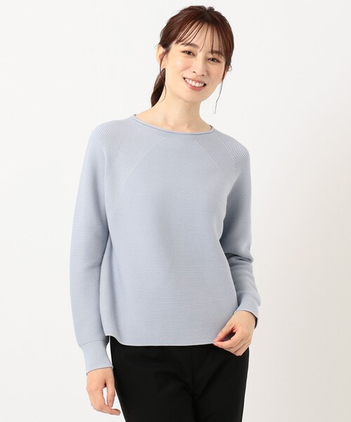J.PRESS(ジェイプレス)の「【洗える】オーガニックコットン ホールガーメント ニット(ニット/セーター・レディース・ピンク系/サックスブルー系/ライトグリーン系/ネイビー系/ベージュ系/ライラック系・T13)」の20枚目の写真