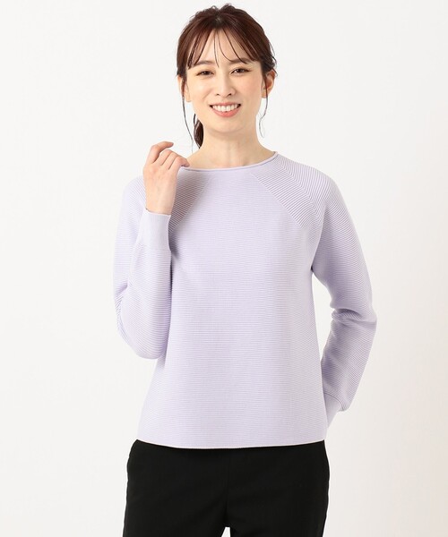 J.PRESS(ジェイプレス)の「【洗える】オーガニックコットン ホールガーメント ニット(ニット/セーター・レディース・ピンク系/サックスブルー系/ライトグリーン系/ネイビー系/ベージュ系/ライラック系・T13)」の22枚目の写真
