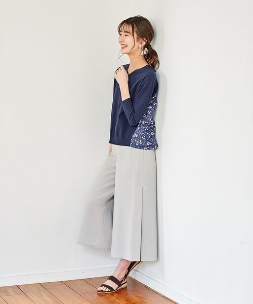 J.PRESS(ジェイプレス)の「【洗える】シックアンドシンボイル パンツ(その他パンツ・レディース・ベージュ系/スモーキーグリーン系/ネイビー系・9/11/7)」の4枚目の写真