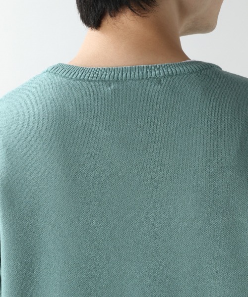 RAGEBLUE(レイジブルー)の「ワンポイント刺繍ニットクルー/934868(ニット/セーター・メンズ・オフホワイト/ライトグリーン/ピンク・FREE)」の11枚目の写真