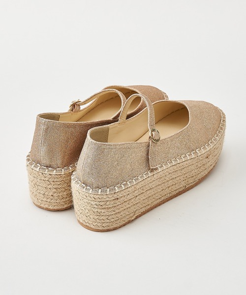 one after another NICE CLAUP（ワンアフターアナザーナイスクラップ）の「ジュート厚底フラットシューズ（その他シューズ・レディース・ブラック/モカ/ゴールド・SMALL/MEDIUM/LARGE）」の6枚目の写真