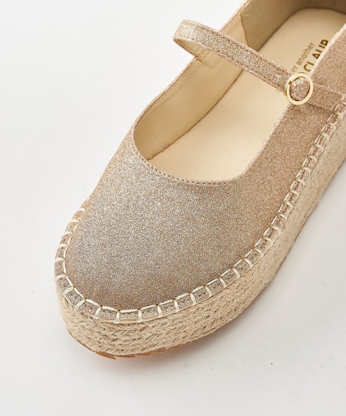 one after another NICE CLAUP（ワンアフターアナザーナイスクラップ）の「ジュート厚底フラットシューズ（その他シューズ・レディース・ブラック/モカ/ゴールド・SMALL/MEDIUM/LARGE）」の9枚目の写真