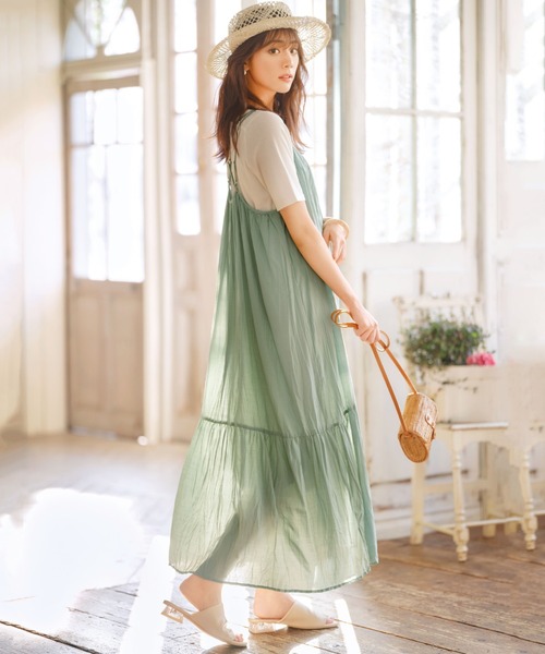 GeeRA（ジーラ）の「クリアヒールストレッチサンダル（サンダル・レディース・アイボリー/グリーン/ブラック・SMALL/LARGE/MEDIUM/X-LARGE）」の4枚目の写真