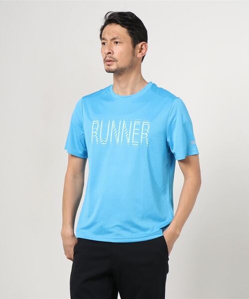 Reebok(リーボック)の「ラン エッセンシャル グラフィック Tシャツ / RUN ESSENTIALS GRAPHIC T-SHIRT(Tシャツ/カットソー・メンズ・アクア/ブラック・SMALL/MEDIUM/LARGE/X-LARGE/XX-LARGE/X-SMALL/XXX-LARGE)」の10枚目の写真