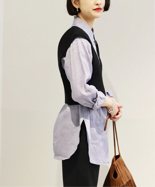 JOURNAL STANDARD（ジャーナルスタンダード）の「ハイツイストコットンリブビスチェ（ベスト・レディース・ライトグレー/ブラック・FREE）」の16枚目の写真