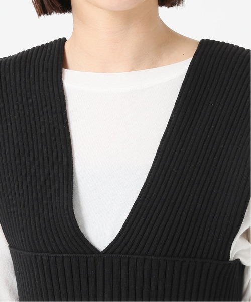 JOURNAL STANDARD（ジャーナルスタンダード）の「ハイツイストコットンリブビスチェ（ベスト・レディース・ライトグレー/ブラック・FREE）」の20枚目の写真