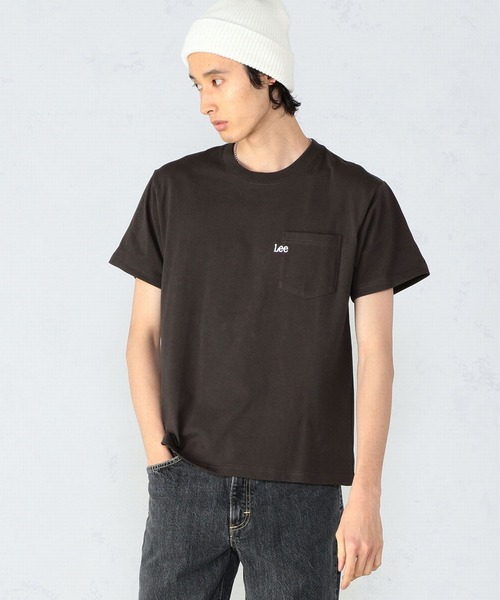 Lee（リー）の「【ユニセックス】ワンポイントロゴ刺繍 半袖Tシャツ（Tシャツ/カットソー・メンズ・ブラック/ベージュ/パープル/オフホワイト/ブルー/ベージュ系その他・SMALL/MEDIUM/LARGE/X-LARGE）」の3枚目の写真