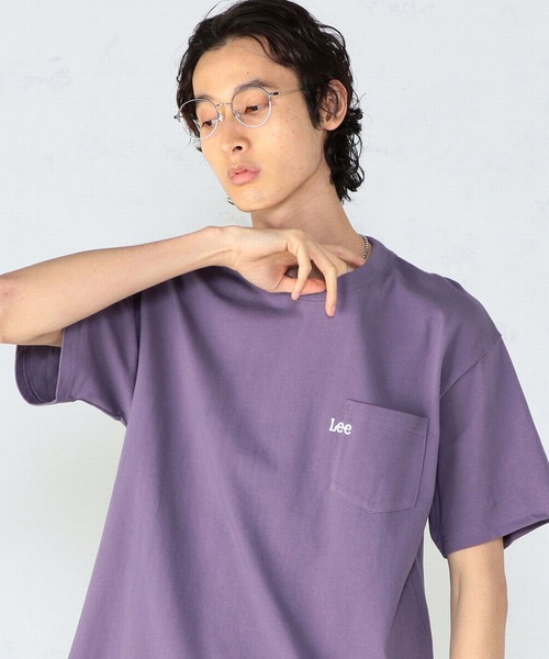 Lee（リー）の「【ユニセックス】ワンポイントロゴ刺繍 半袖Tシャツ（Tシャツ/カットソー・メンズ・ブラック/ベージュ/パープル/オフホワイト/ブルー/ベージュ系その他・SMALL/MEDIUM/LARGE/X-LARGE）」の19枚目の写真