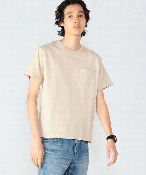 Lee（リー）の「【ユニセックス】ワンポイントロゴ刺繍 半袖Tシャツ（Tシャツ/カットソー・メンズ・ブラック/ベージュ/パープル/オフホワイト/ブルー/ベージュ系その他・SMALL/MEDIUM/LARGE/X-LARGE）」の11枚目の写真