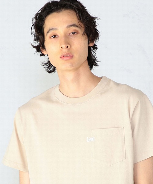 Lee（リー）の「【ユニセックス】ワンポイントロゴ刺繍 半袖Tシャツ（Tシャツ/カットソー・メンズ・ブラック/ベージュ/パープル/オフホワイト/ブルー/ベージュ系その他・SMALL/MEDIUM/LARGE/X-LARGE）」の20枚目の写真