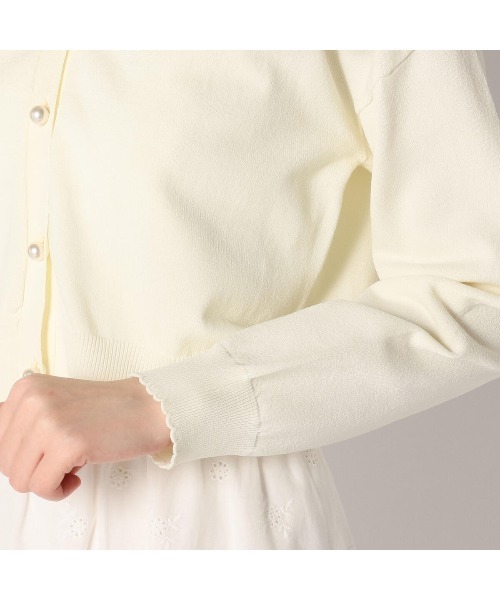 LODISPOTTO（ロディスポット）の「ビジューボタンＶネックカーディガン（カーディガン/ボレロ・レディース・ホワイト/ラベンダー/イエロー系その他/ブラック/ピンク・MEDIUM）」の12枚目の写真