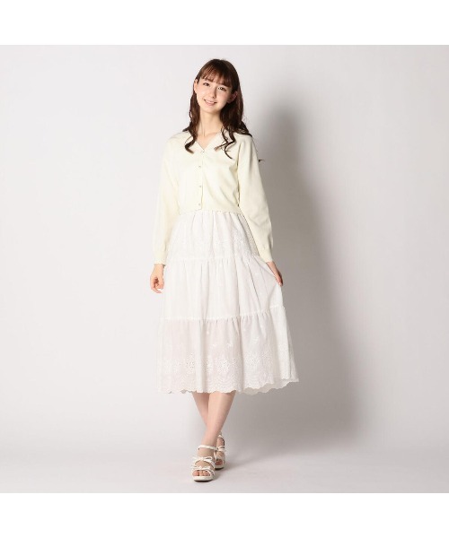 LODISPOTTO（ロディスポット）の「ビジューボタンＶネックカーディガン（カーディガン/ボレロ・レディース・ホワイト/ラベンダー/イエロー系その他/ブラック/ピンク・MEDIUM）」の14枚目の写真