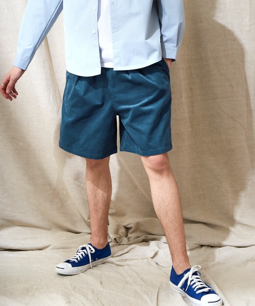 EMMA CLOTHES(エマクローズ)の「サマーコーデュロイストレッチ ワイドシルエットショーツ EMMA CLOTHES(その他パンツ・メンズ・ライトグレー/ブラック/アイボリー/ブルー/ベージュ・M/L)」の5枚目の写真