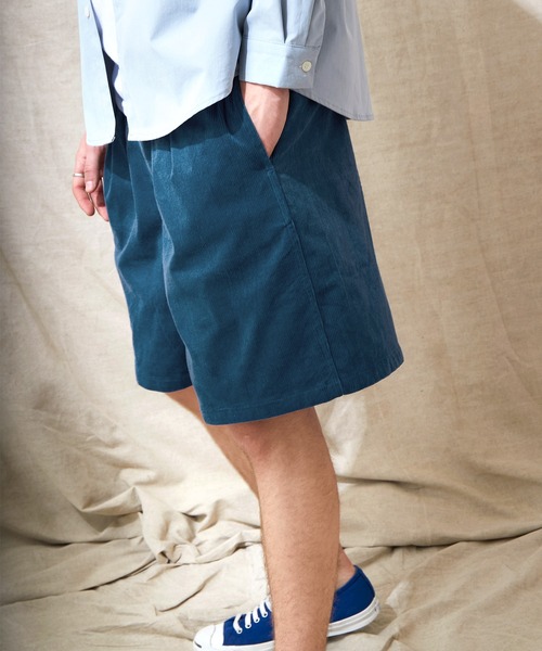 EMMA CLOTHES(エマクローズ)の「サマーコーデュロイストレッチ ワイドシルエットショーツ EMMA CLOTHES(その他パンツ・メンズ・ライトグレー/ブラック/アイボリー/ブルー/ベージュ・M/L)」の20枚目の写真