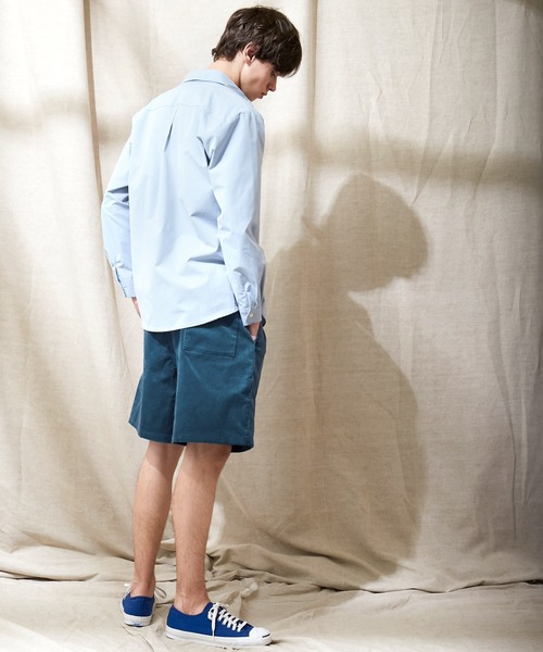 EMMA CLOTHES(エマクローズ)の「サマーコーデュロイストレッチ ワイドシルエットショーツ EMMA CLOTHES(その他パンツ・メンズ・ライトグレー/ブラック/アイボリー/ブルー/ベージュ・M/L)」の21枚目の写真