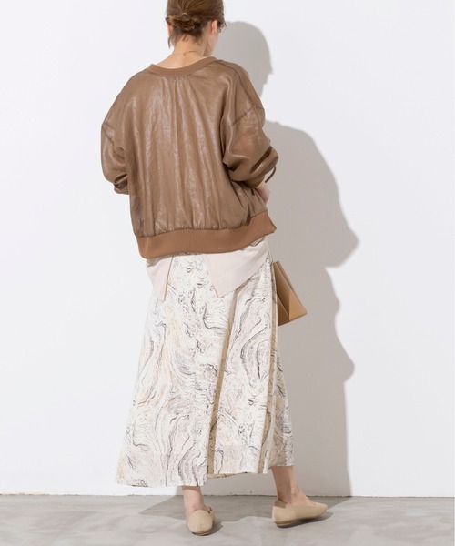 audrey and john wad（オードリーアンドジョンワッド）の「ノーカラーシアーブルゾン（ブルゾン・レディース・ベージュ/ブラック・M）」の11枚目の写真