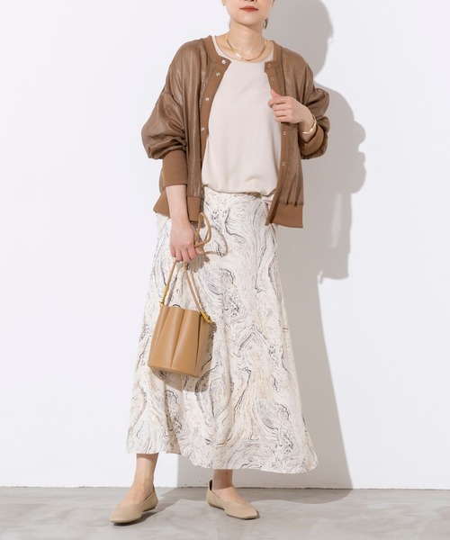 audrey and john wad（オードリーアンドジョンワッド）の「ノーカラーシアーブルゾン（ブルゾン・レディース・ベージュ/ブラック・M）」の12枚目の写真