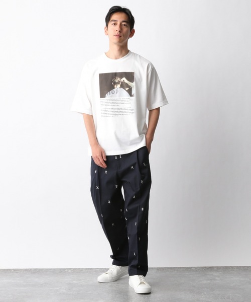 GLOBAL WORK（グローバルワーク）の「BLIND BARBERプリントT/940140（Tシャツ/カットソー・メンズ・ホワイト/ブラウン/グリーン・SMALL/MEDIUM/LARGE/X-LARGE）」の21枚目の写真