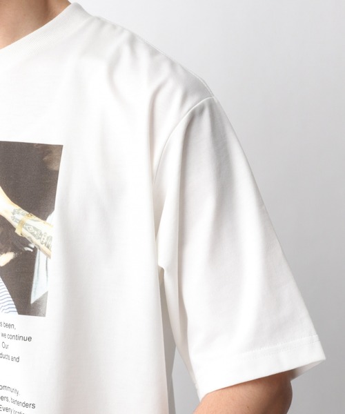 GLOBAL WORK（グローバルワーク）の「BLIND BARBERプリントT/940140（Tシャツ/カットソー・メンズ・ホワイト/ブラウン/グリーン・SMALL/MEDIUM/LARGE/X-LARGE）」の12枚目の写真