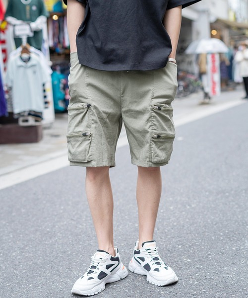 Rocky Monroe（ロッキーモンロー）の「ミリタリーイージーカーゴキャンプショーツ（カーゴパンツ・メンズ・ブラック/ブラウン/グレー/カーキ/ライトカーキ・M/L/XL）」の5枚目の写真